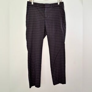 Banana Republic Ryan Pants Women’s Size 4S Pinstripe Straight Leg Career Black